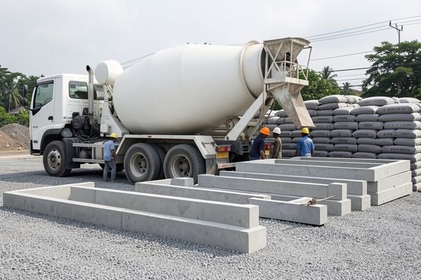Contoh Pemasangan Pagar Panel Beton